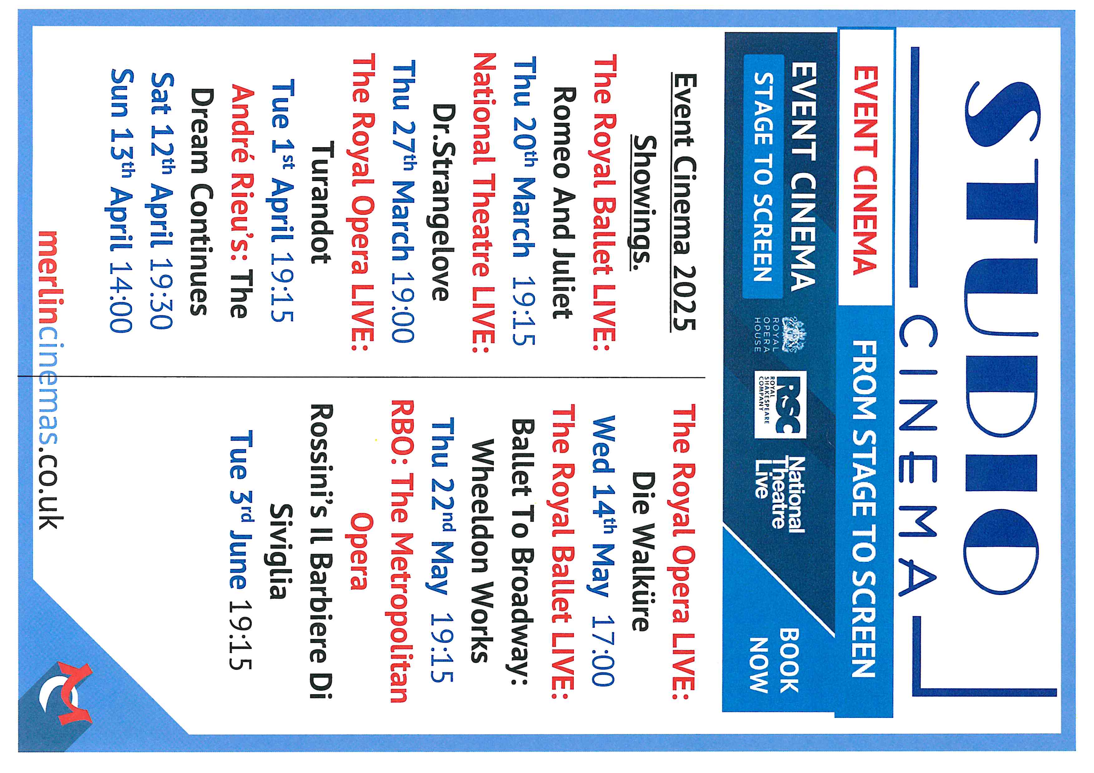 Stage to Screen listing. Visit merlincinemas.co.uk for more info